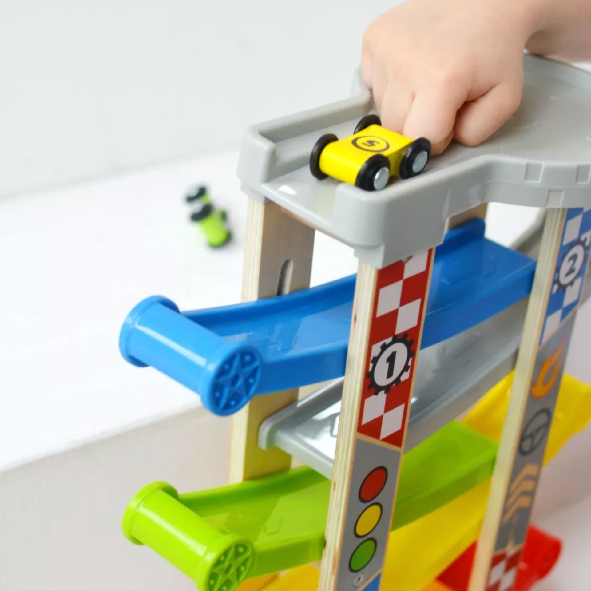 Large wooden car ramp toy sales