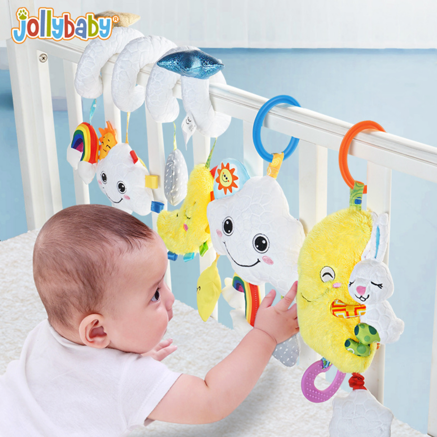 Jollybaby Plush Activity Hanging Spiral Toy