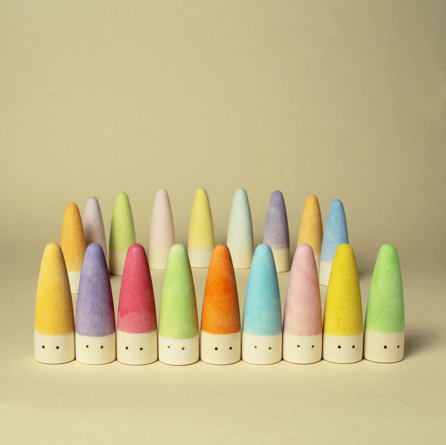 Prism Play 18 Pcs Pastel Rainbow Gnomes