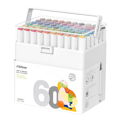 Let's Paint! Water-based Dual Tip Marker 60 Colors