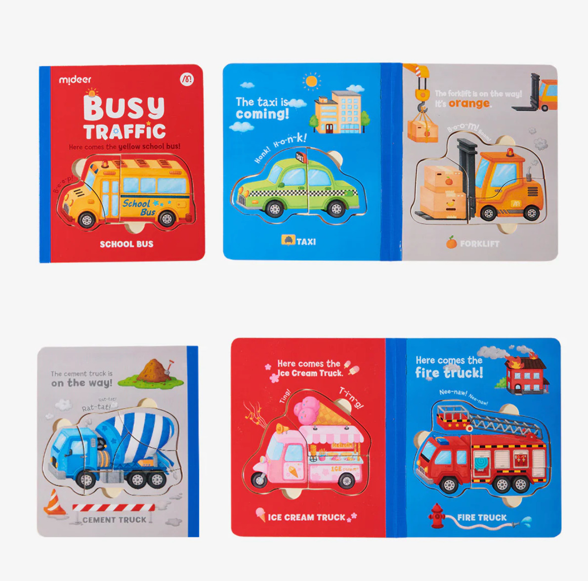 Wooden Puzzle Set: Busy Traffic 2-5Pcs Age2+