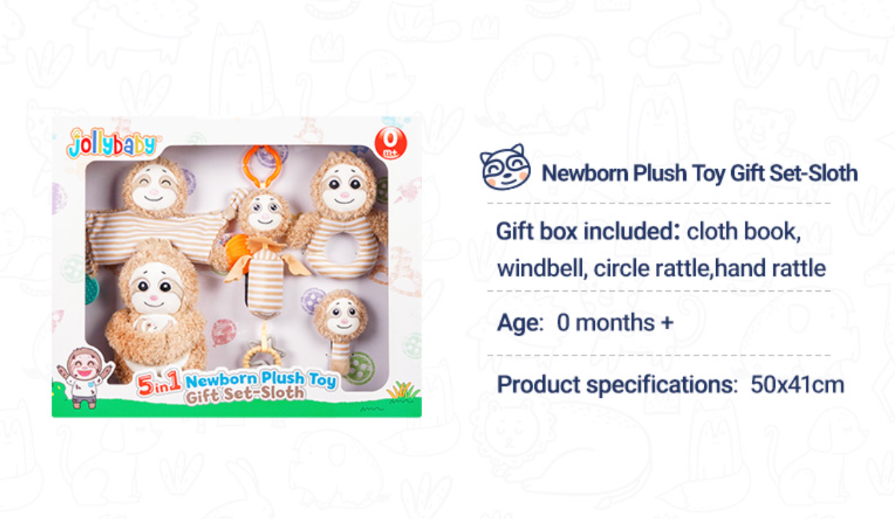 Jollybaby Newborn Plush Toy Gift Set - Slot