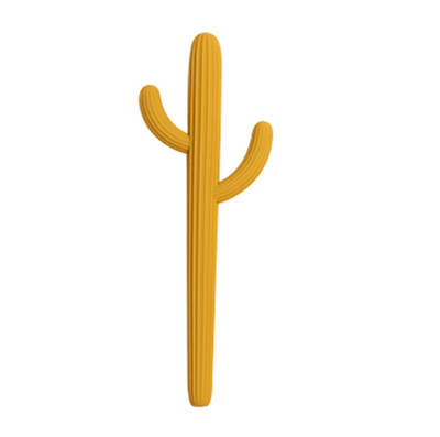 Silicone Cactus Straw Teether - Mustard