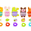 Tooky Toy Wooden Animal Sewing Game, Laced Animals