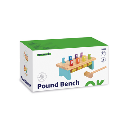 Tooky Toy Wooden Pound Bench