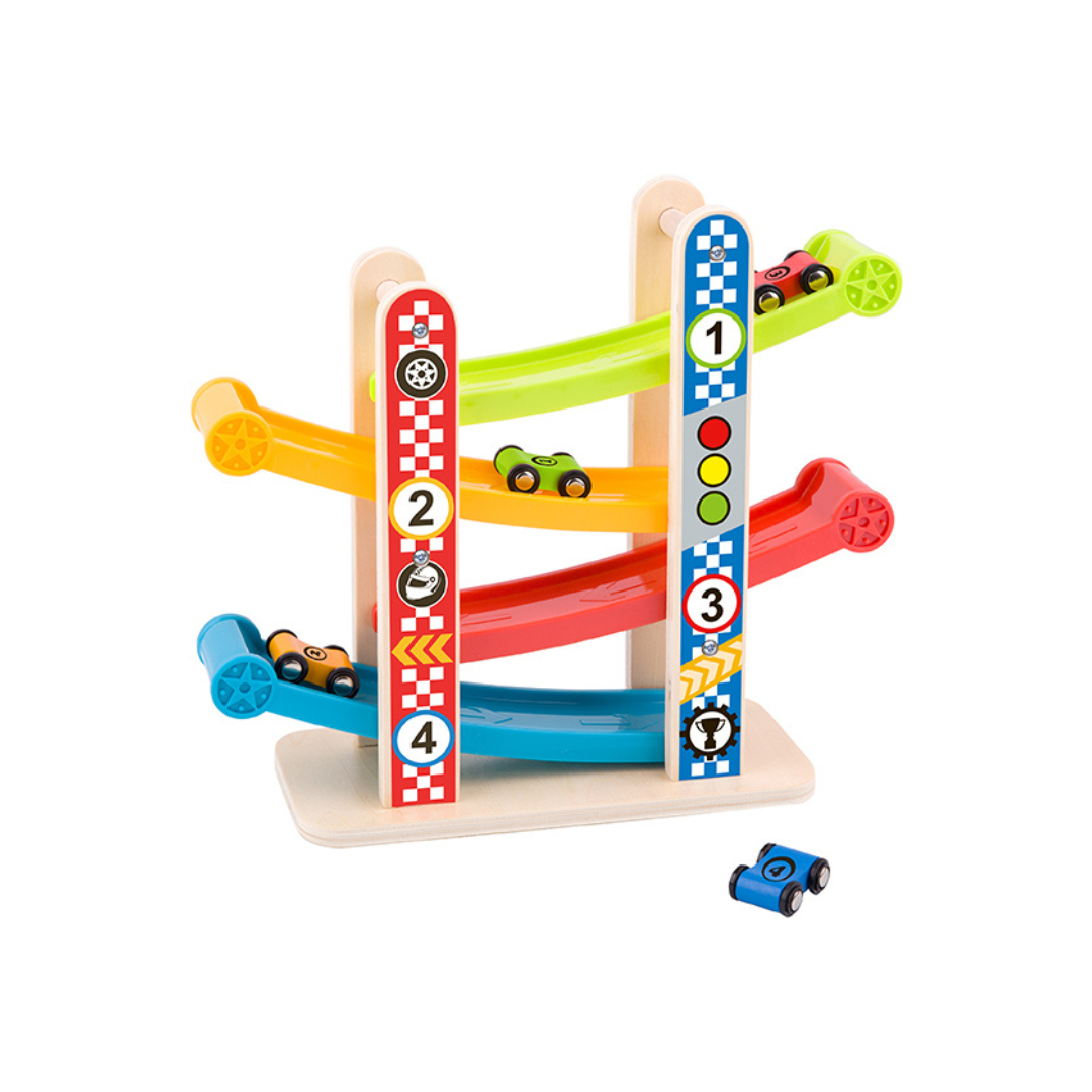Tooky Toy Wooden Sliding Tower - Small