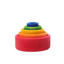 Rainbow Coloured Wooden Stacking Bowls - Red
