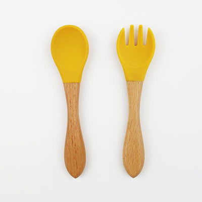 Platinum Wooden Cutlery - Mustard