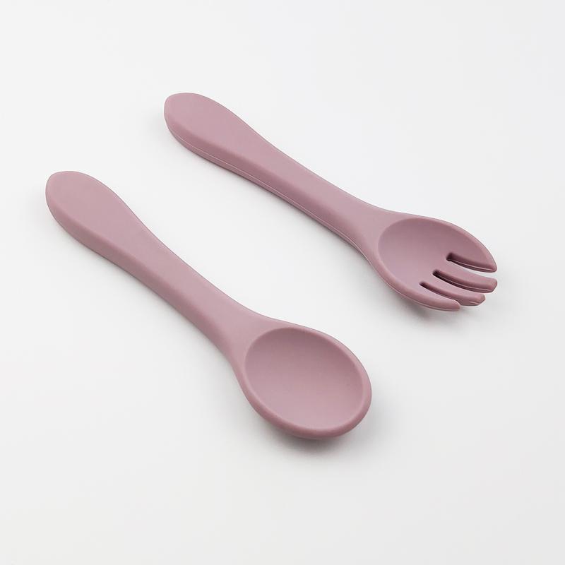 Platinum Silicone Feeding Set - Pale Mauve