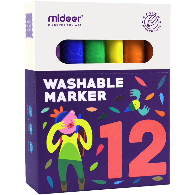 Washable Marker 12 Colors Age3+