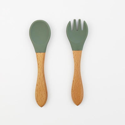 Platinum Wooden Cutlery - Sage