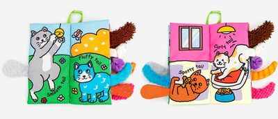 Jollybaby Animals Stereoscopic Tails Cloth Book- Kitty