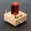 Wooden Music Box with Moving Magnetic Car -Telephone Booth