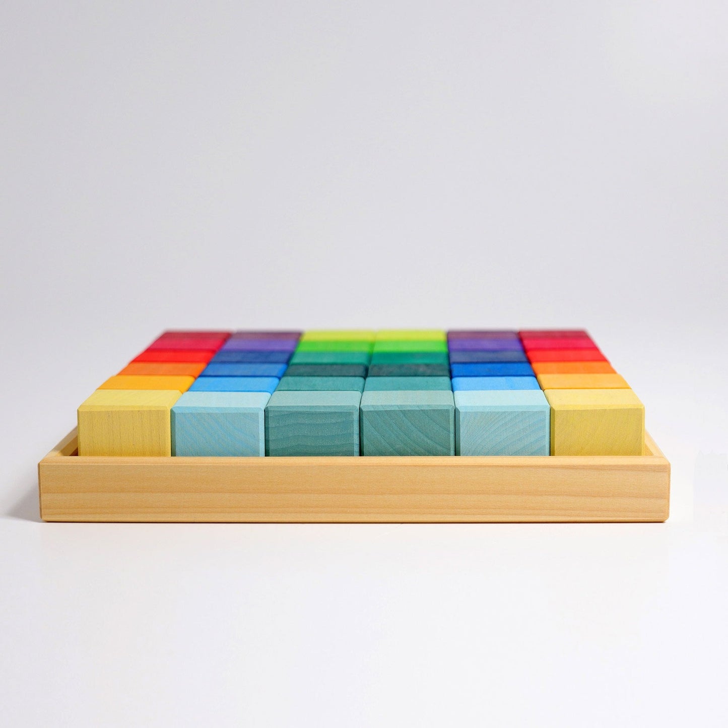Wooden Rainbow Building Blocks Cubic Mosaic 36 pcs