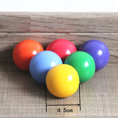 Prism Play Montessori Wooden Rainbow Balls 6 Pcs Set
