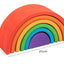 Small Wooden Rainbow - 6pcs- Lime wood