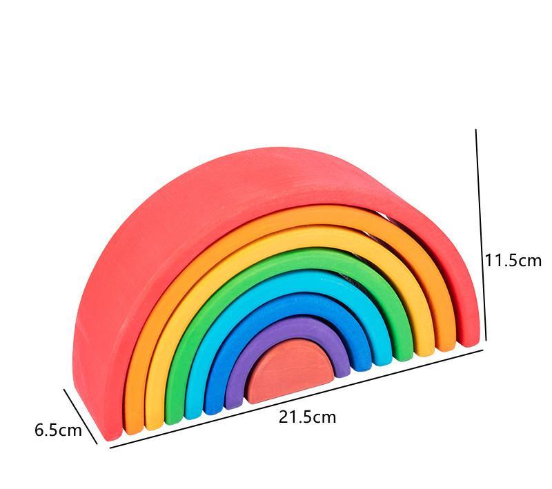 Small Wooden Rainbow - 8pcs