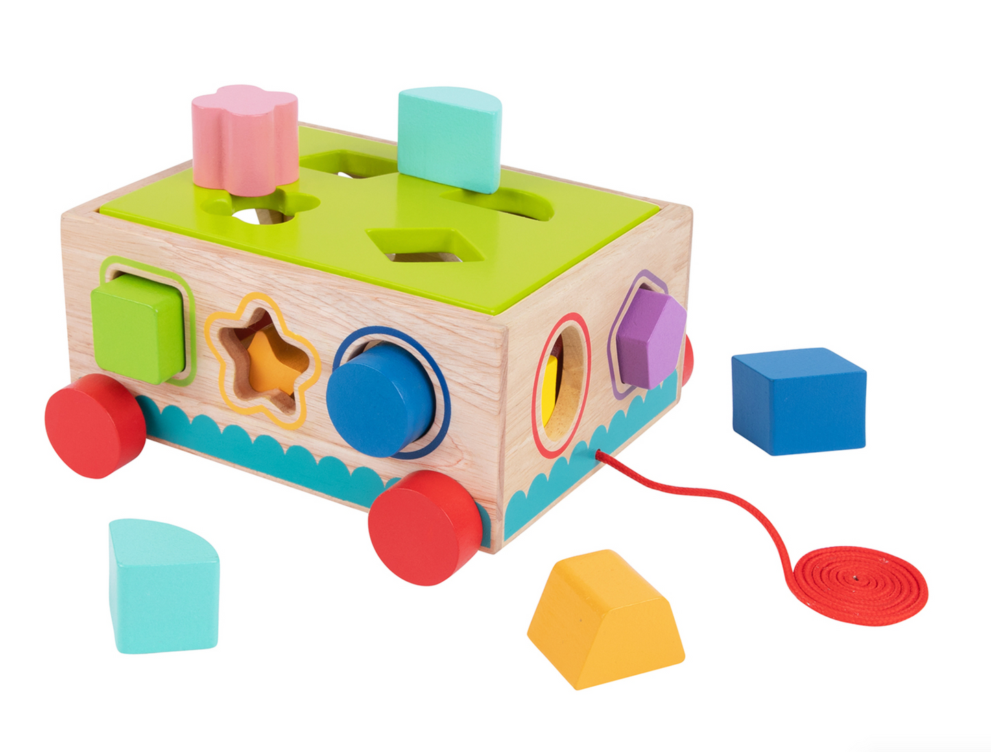 Tooky Toy Shape Sorter Cart Pull Alone