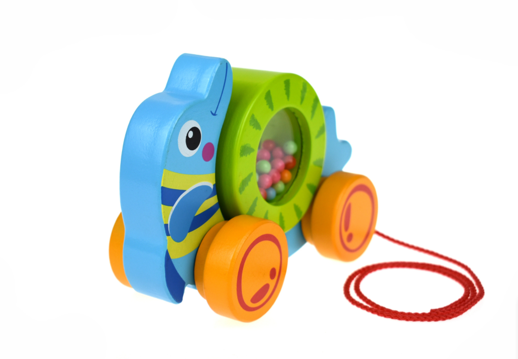 Tooky Toy Wooden Pull Along - Rolling Dolphin