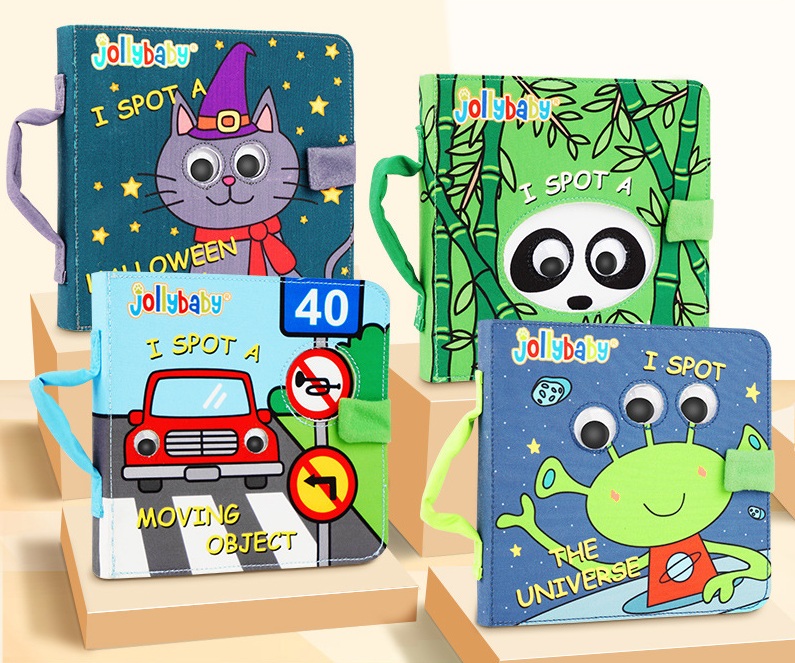 Jollybaby Cloth Books - Spot a Moving Object - 22 Pages