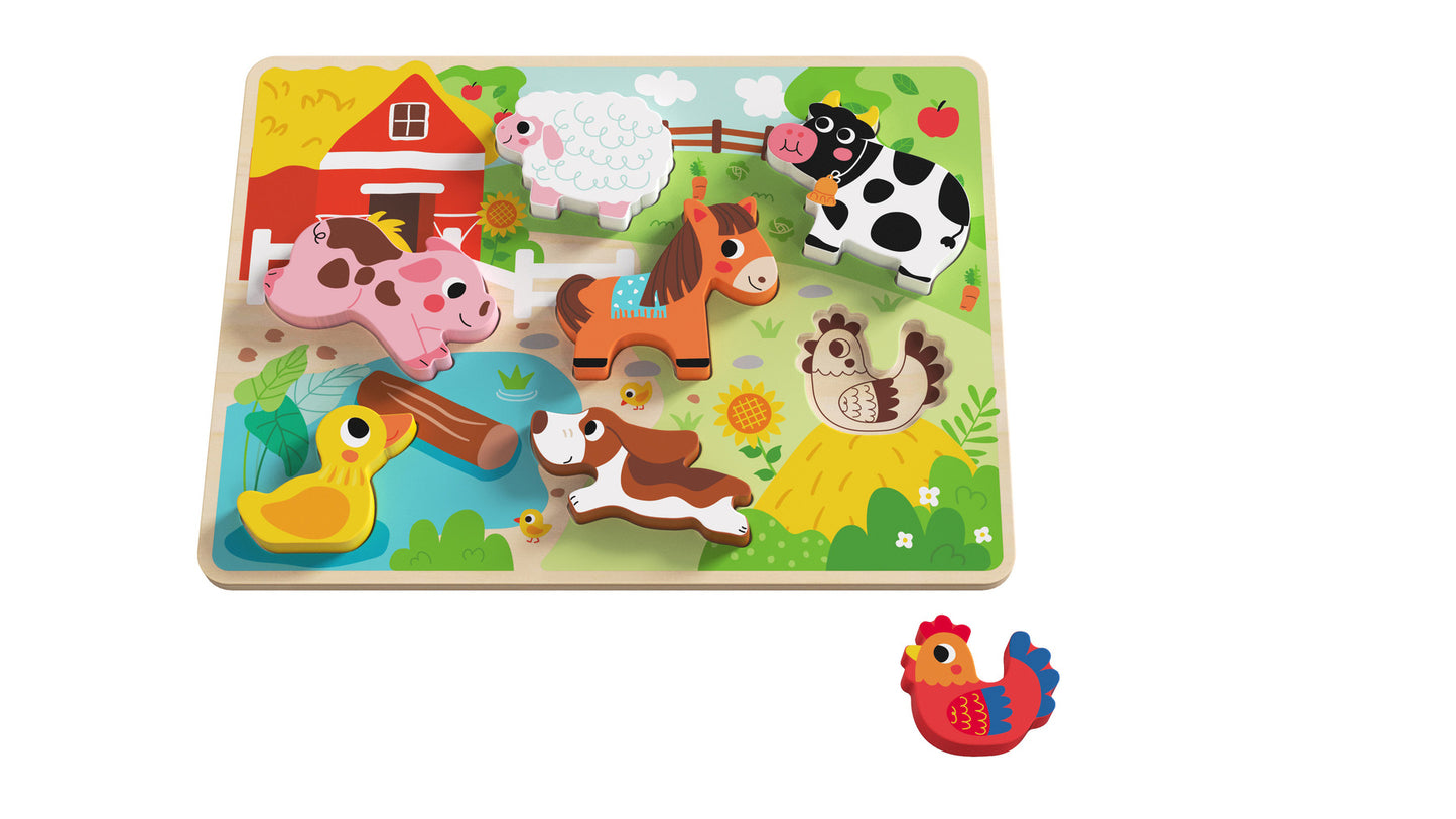 TOOKY TOY CHUNKY PUZZLE - FARM