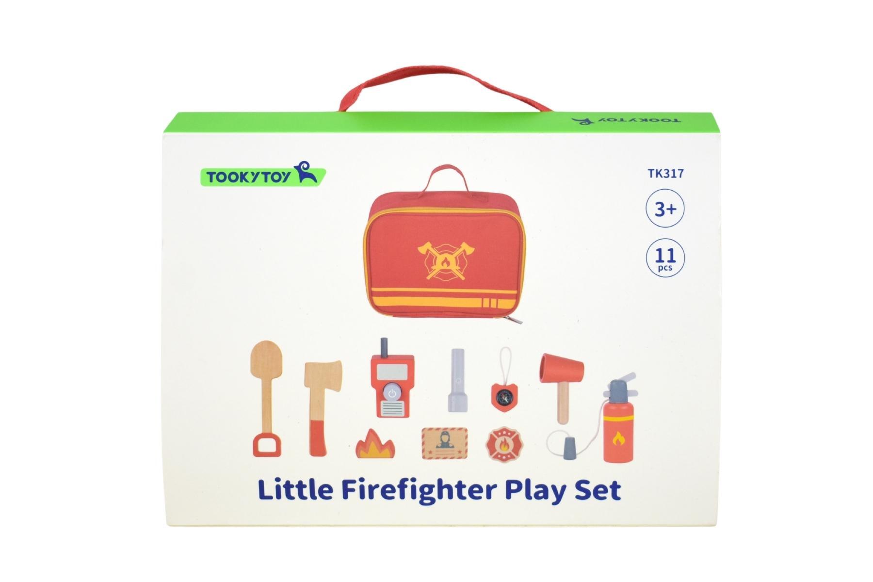 Tooky Toy LITTLE FIREFIGHTER PLAY SET IN CARRY BAG