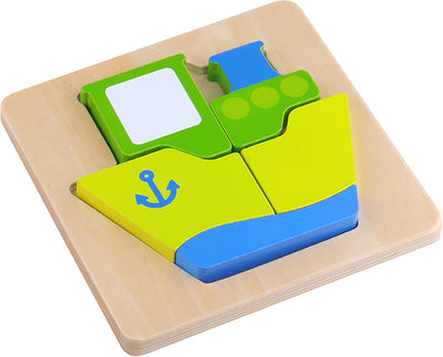 Tooky Toy Wooden Mini Puzzle - Ship