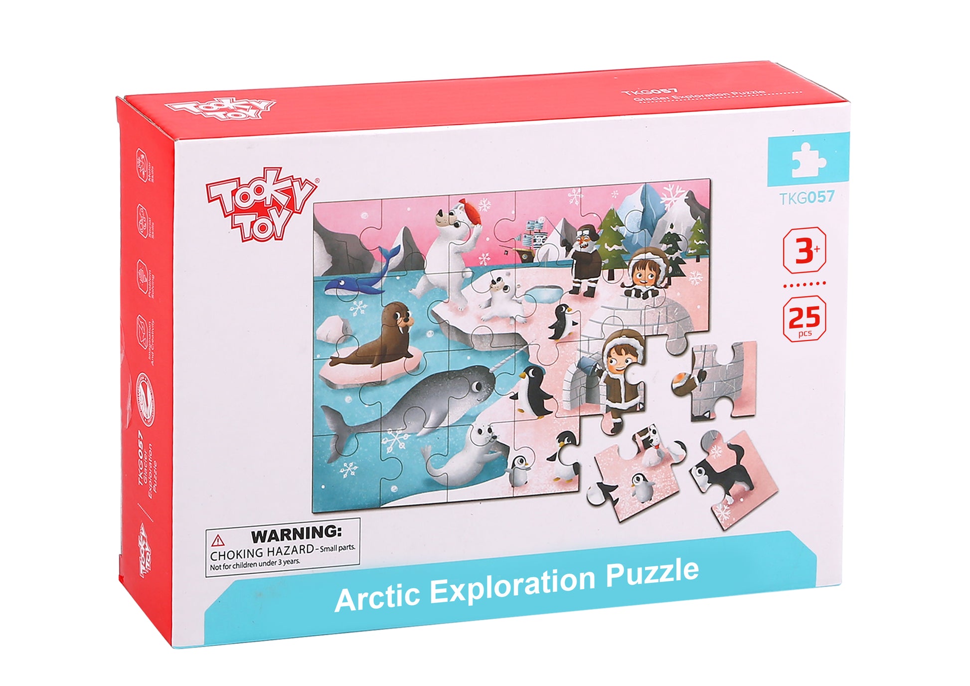 Tooky Toy Wooden Puzzle Multicolour - 24 Pieces Arctic Exploration
