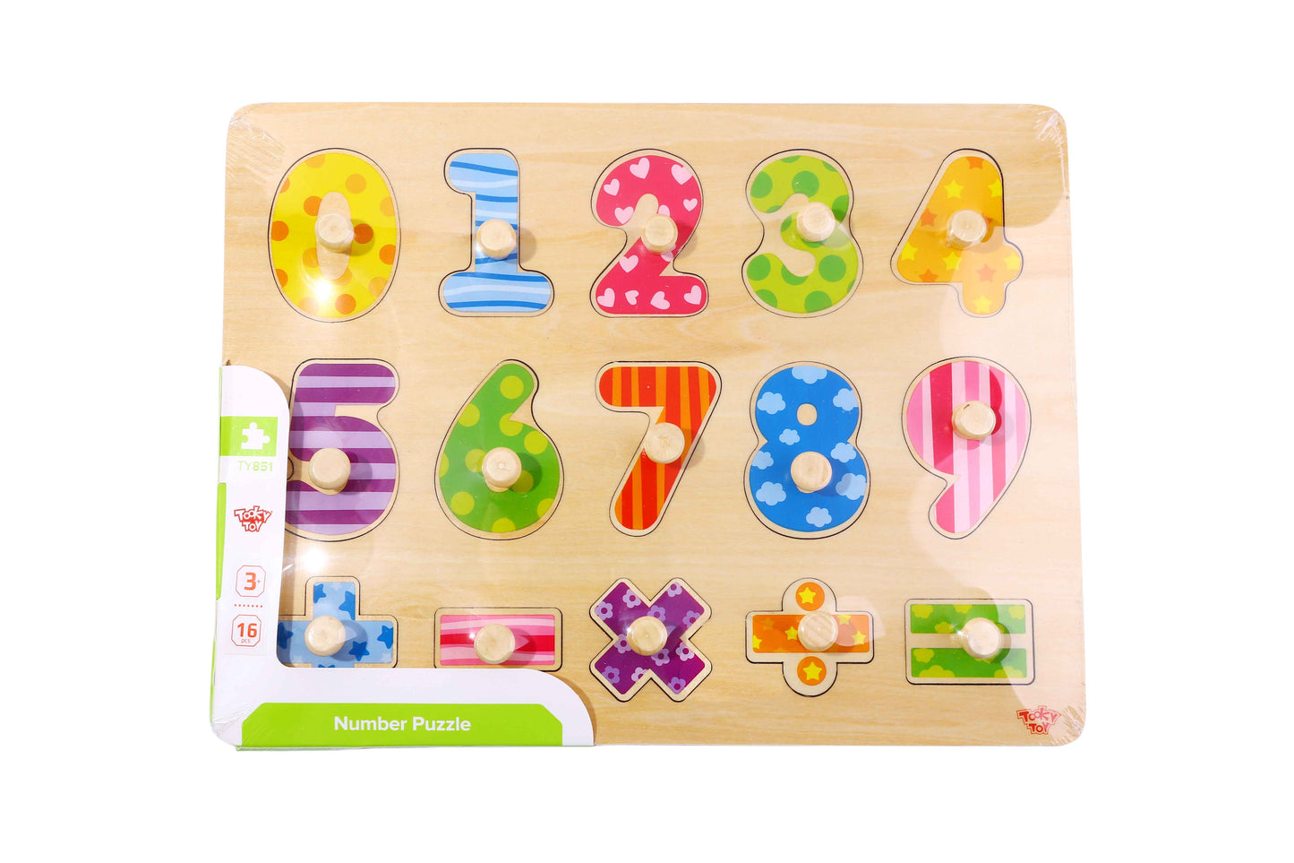Wooden Number Maths Peg Puzzle
