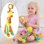 Soft Giraffe Hanging Toy with Sound and Teether