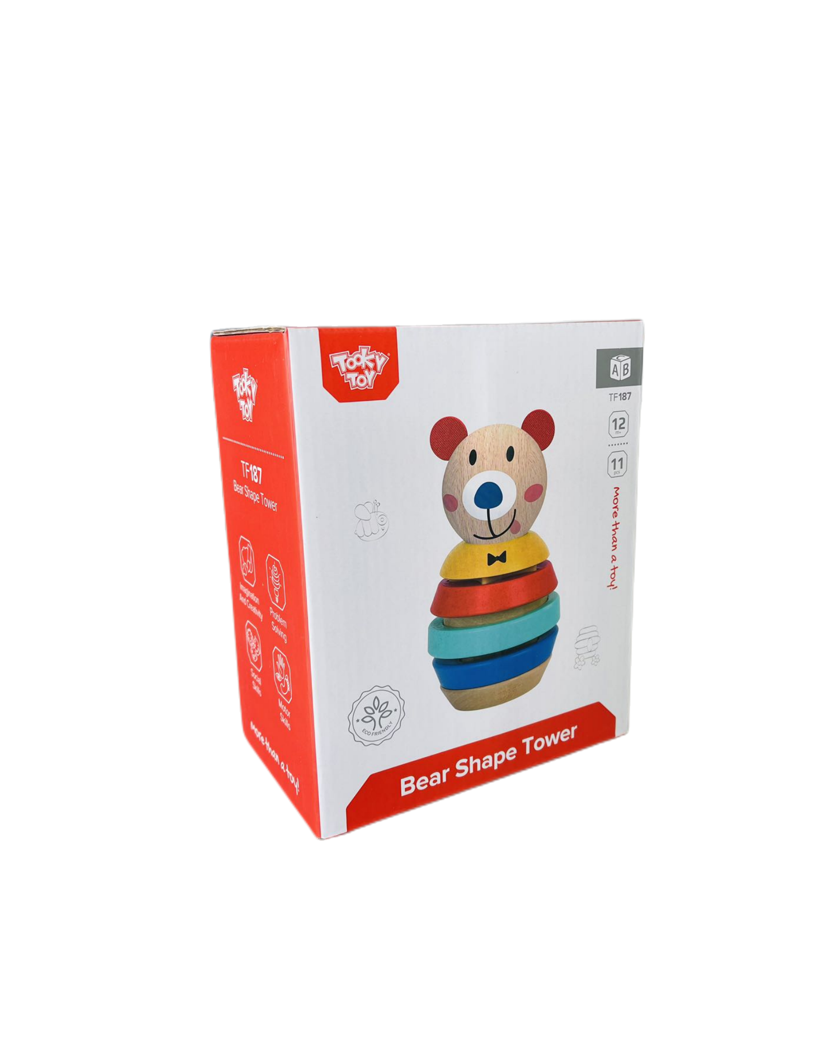 TOOKY TOY Shape Tower/Puzzle - Little Bear