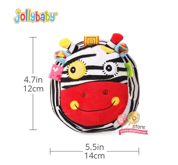 Jollybaby Soft Chime Ball - Zebra Squishmallow