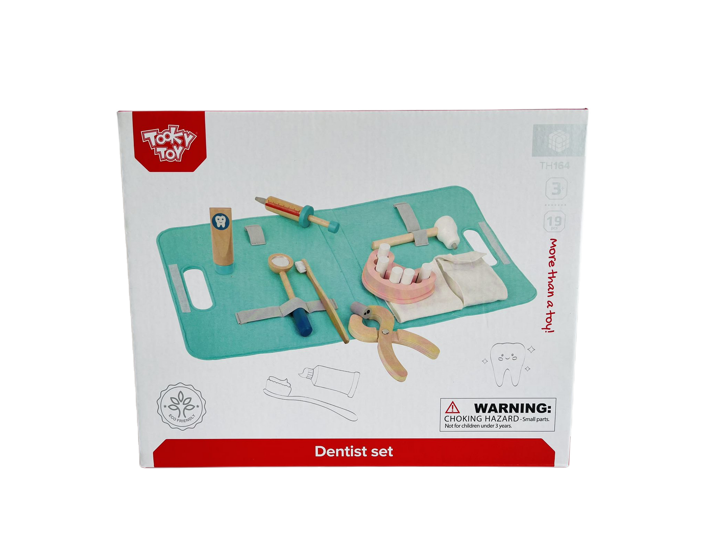 Tooky Toy Wooden Dentist Play Set in a Carry Bag