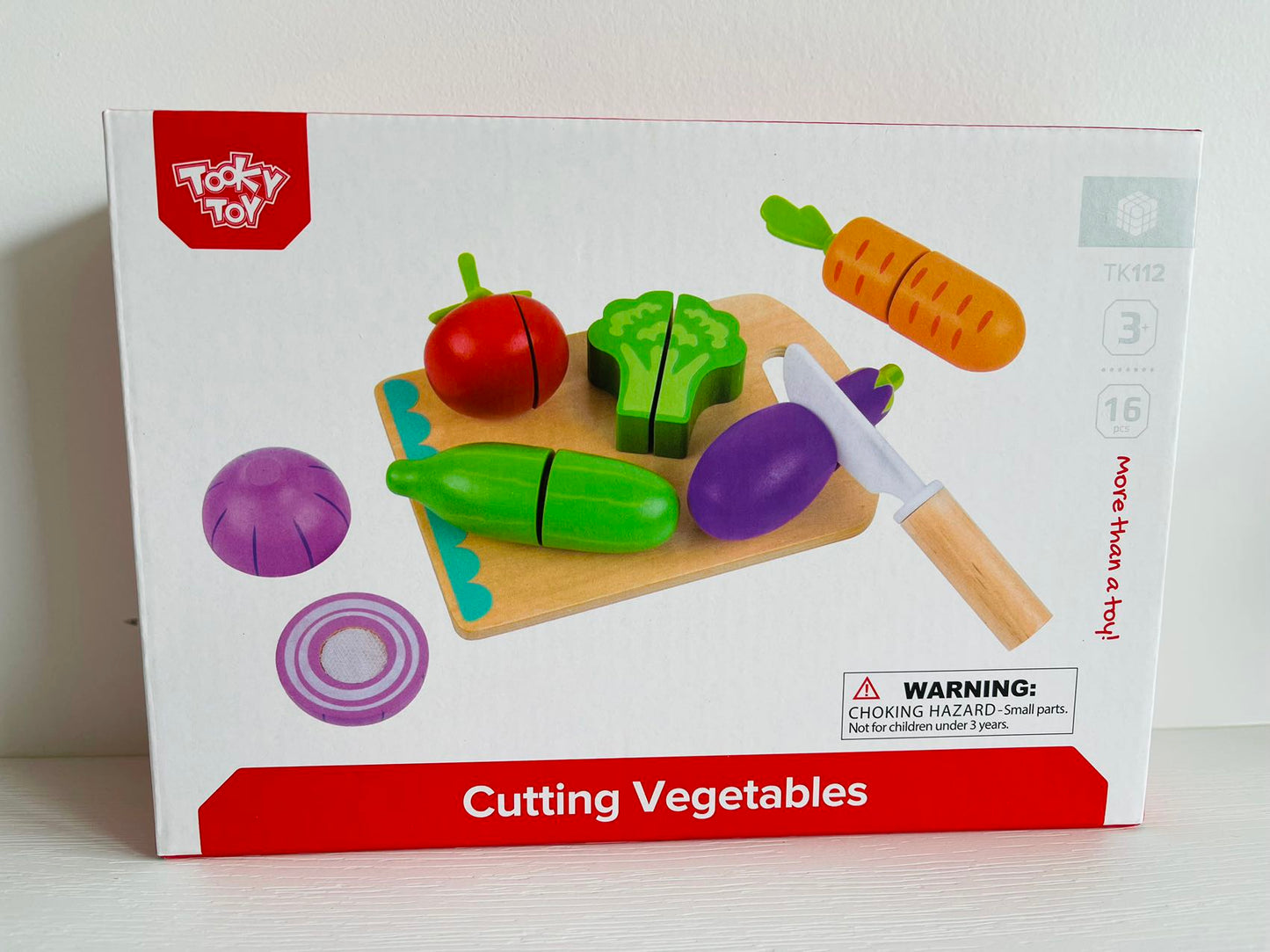 Tooky Toy Wooden Cutting Vegetables Set - 16 Pcs